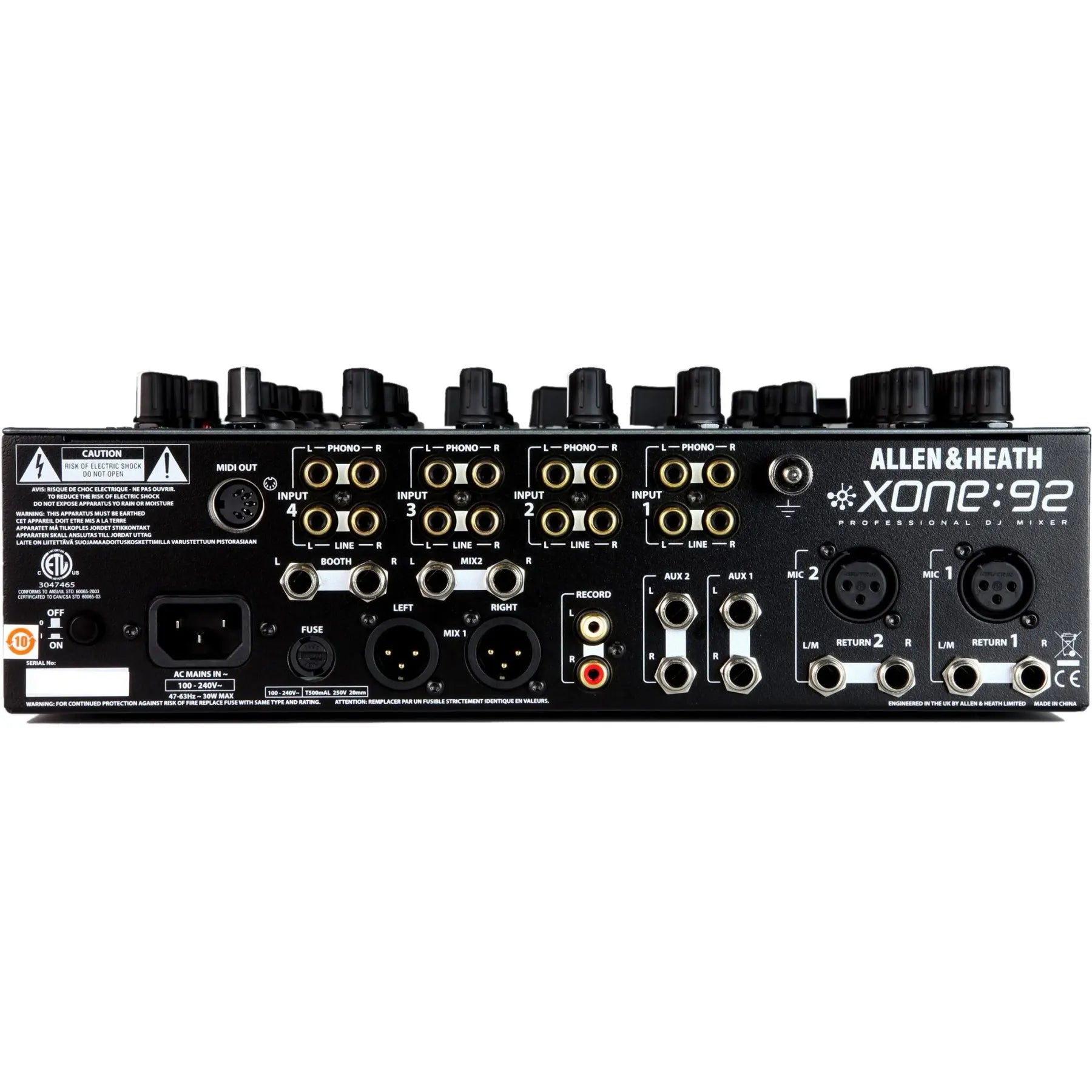 Allen & Heath Xone:92 MK2, 4+2 channel DJ mixer