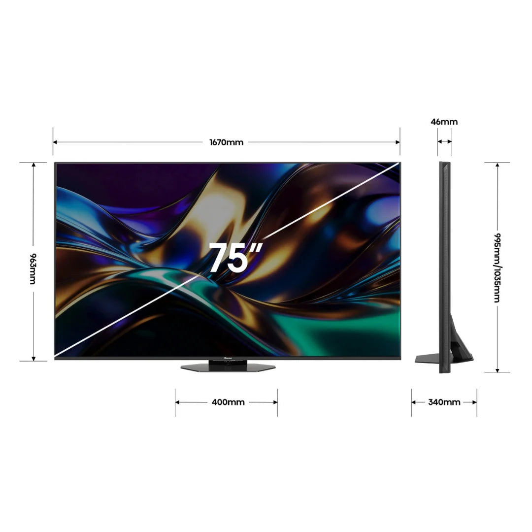 Hisense 75" U85U 4K 165hz Television