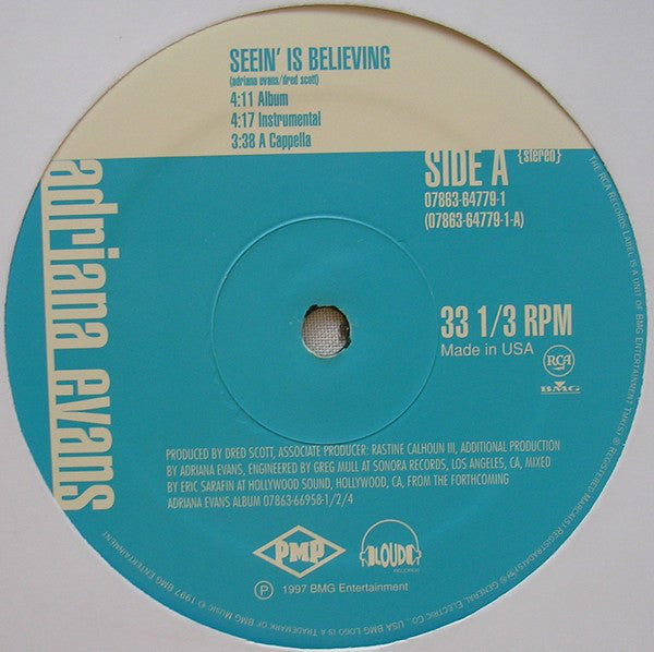Adriana Evans : Seein' Is Believing / Reality (12")