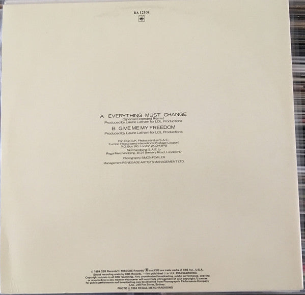 Paul Young : Everything Must Change (12", Single)