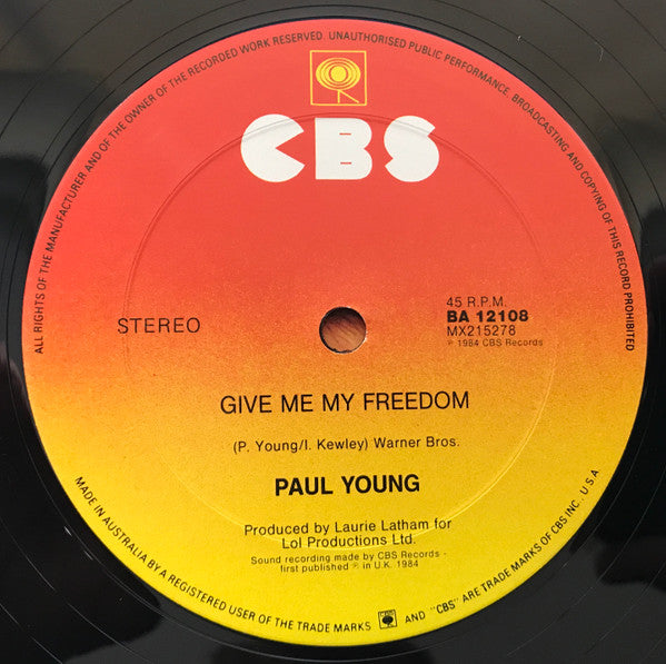 Paul Young : Everything Must Change (12", Single)