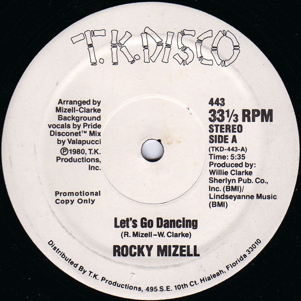 Rocky Mizell : Let's Go Dancing (12", Promo)