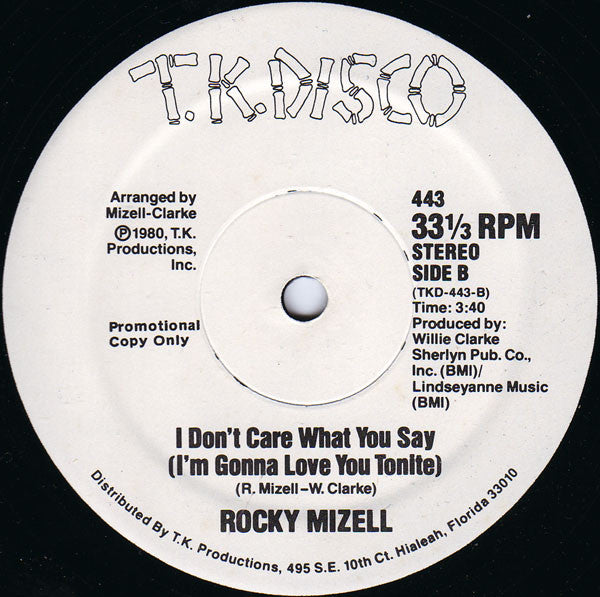 Rocky Mizell : Let's Go Dancing (12", Promo)