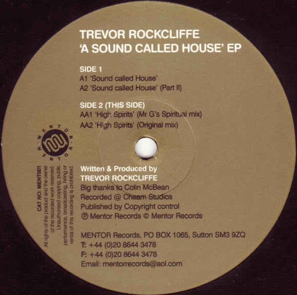 Trevor Rockcliffe : A Sound Called House EP (12", EP)