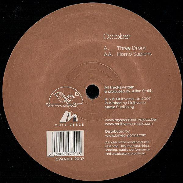 October : Three Drops / Homo Sapiens (12")