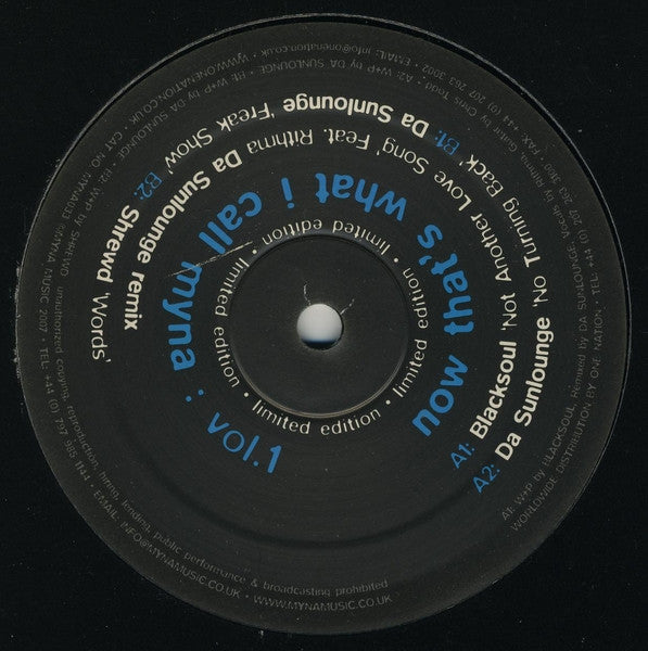 Various : Now That's What I Call Myna : Vol.1 (12", Ltd)