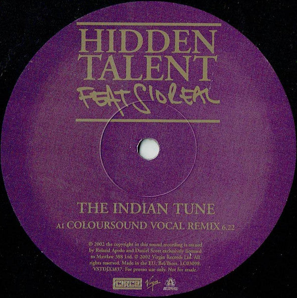Hidden Talent (2) Feat S'oreal : The Indian Tune (12", Promo)
