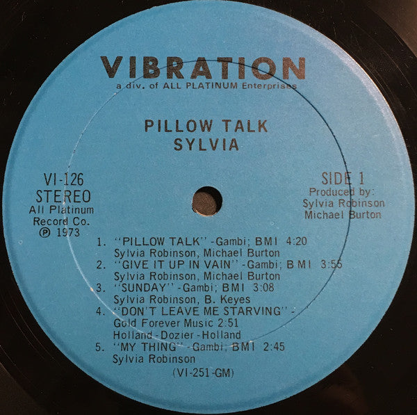 Sylvia Robinson : Pillow Talk (LP, Album)