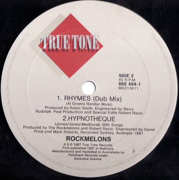 The Rockmelons : Rhymes (12")
