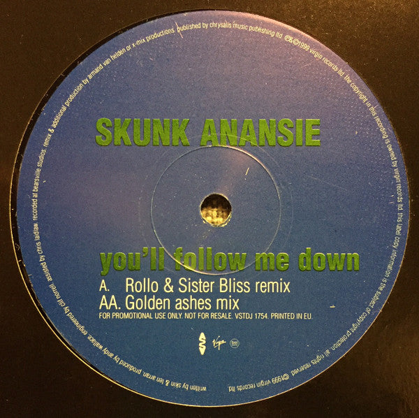 Skunk Anansie : You'll Follow Me Down (12", Promo)