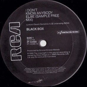 Black Box : I Don't Know Anybody Else (12")