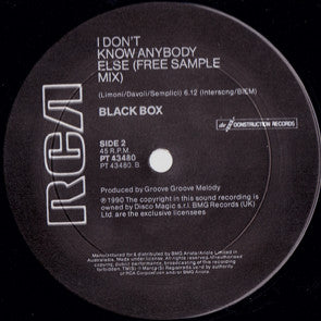 Black Box : I Don't Know Anybody Else (12")