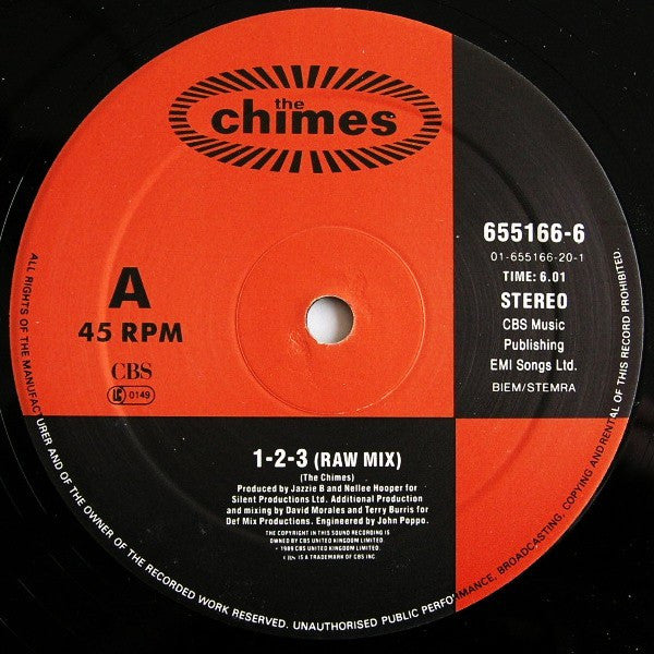 The Chimes : 1-2-3 (Raw Mix) (12", Maxi)