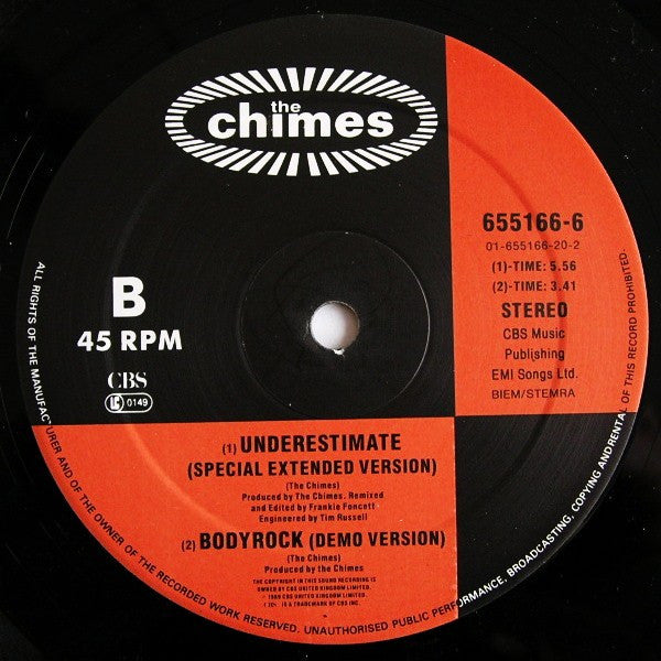 The Chimes : 1-2-3 (Raw Mix) (12", Maxi)