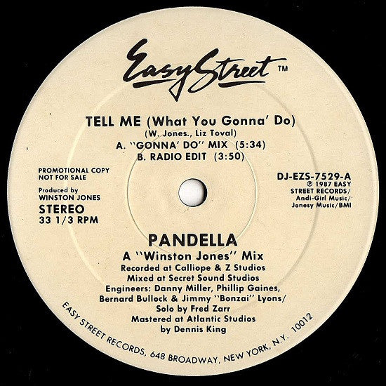 Pandella : Tell Me (What You Gonna' Do) (12", Promo)