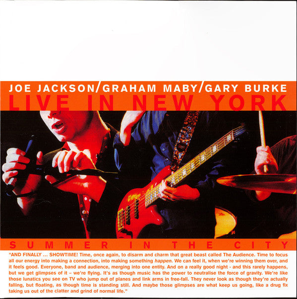 Joe Jackson / Graham Maby / Gary Burke : Summer In The City - Live In New York (2xLP, Ltd, Num, RE, 180)