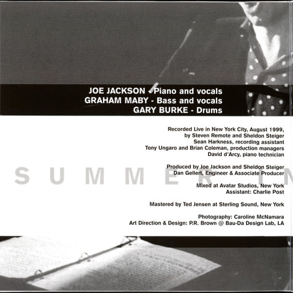 Joe Jackson / Graham Maby / Gary Burke : Summer In The City - Live In New York (2xLP, Ltd, Num, RE, 180)