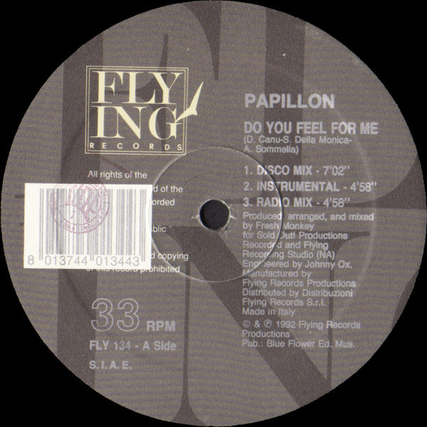 Papillon (2) : Do You Feel For Me (12")