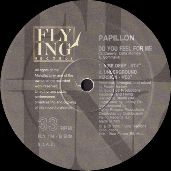 Papillon (2) : Do You Feel For Me (12")
