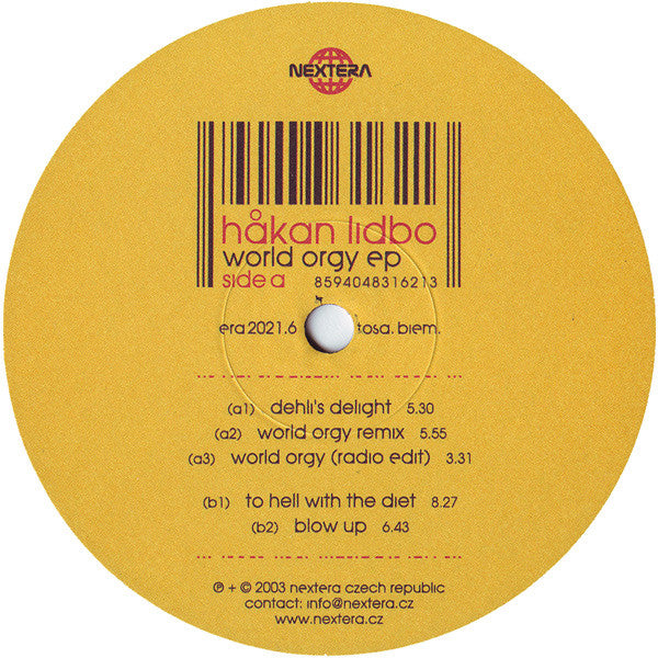 Håkan Lidbo : World Orgy EP (12", EP)