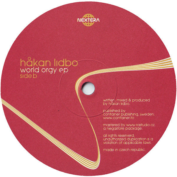 Håkan Lidbo : World Orgy EP (12", EP)