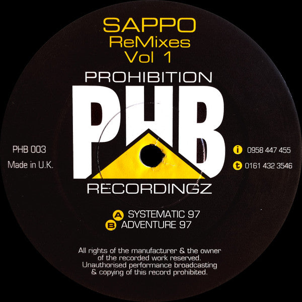 DJ Sappo : ReMixes Vol 1 (12")
