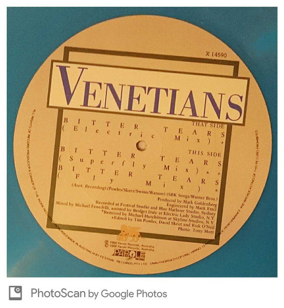 The Venetians : Bitter Tears (12", Single, Blu)