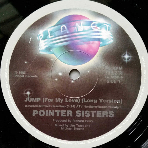 Pointer Sisters : Jump (For My Love) (12")