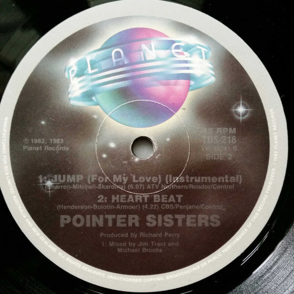 Pointer Sisters : Jump (For My Love) (12")