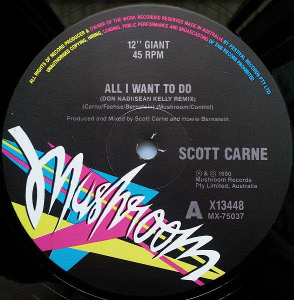 Scott Carne : All I Want To Do (12", Single, Ltd)