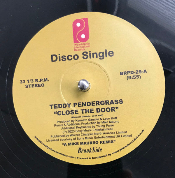 Teddy Pendergrass : Close The Door / Only You (The Mike Maurro Remixes) (12")