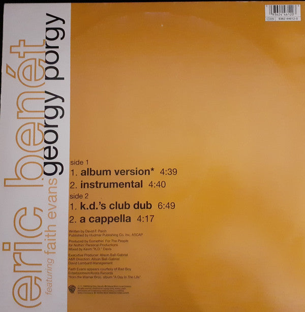 Eric Benét Featuring Faith Evans : Georgy Porgy (12", Single)