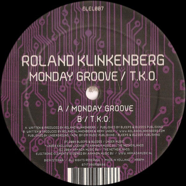 Roland Klinkenberg : Monday Groove / T.K.O. (12")