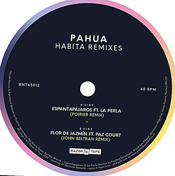 Pahua : Habita (7" Remixes) (7", Single)