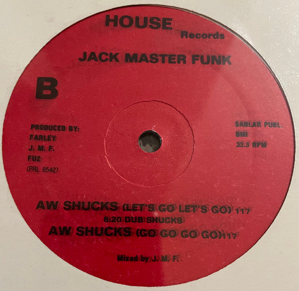 Farley "Jackmaster" Funk : Aw Shucks (Let's Go Let's Go) (12", Red)