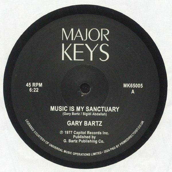 Gary Bartz : Music Is My Sanctuary / Carnaval De L'Esprit (12")