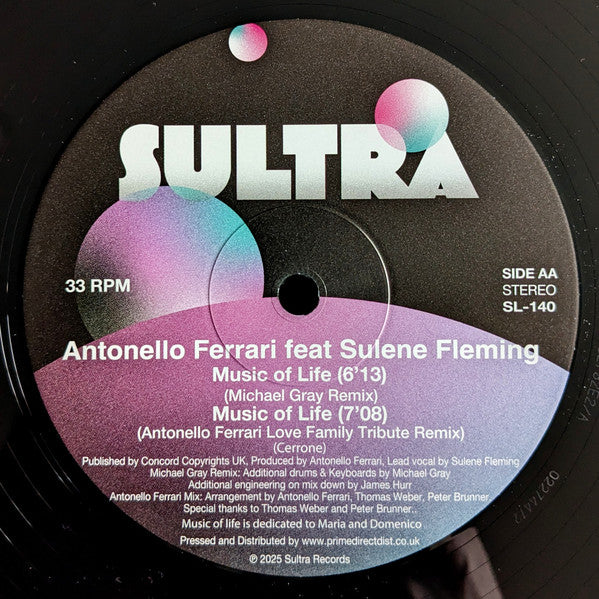 Michael Gray / Antonello Ferrari : Season High / Music Of Life (12")