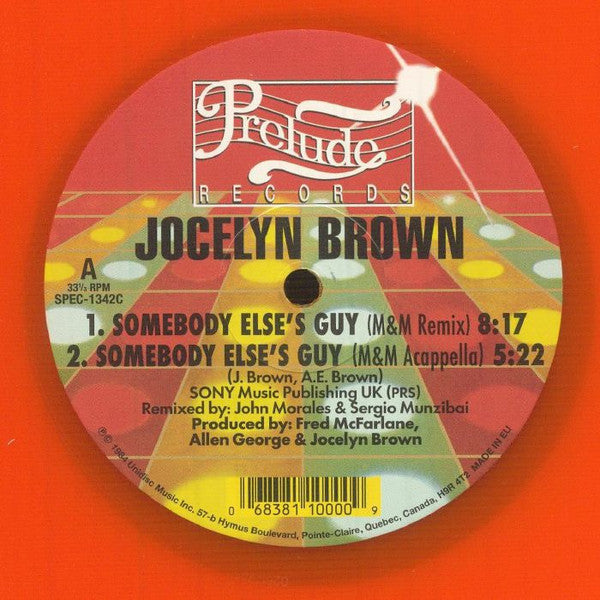 Jocelyn Brown : Somebody Else's Guy (12", RSD, Ltd, Ora)