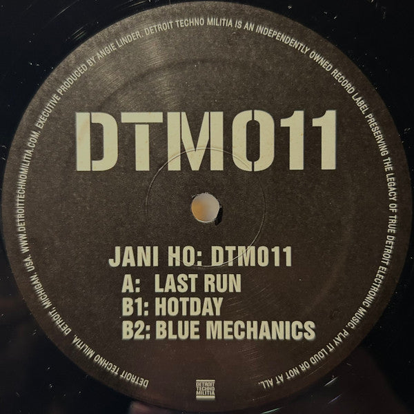 Jani Ho : DTM011 (12", EP + File, AIFF, MP3, WAV, EP)