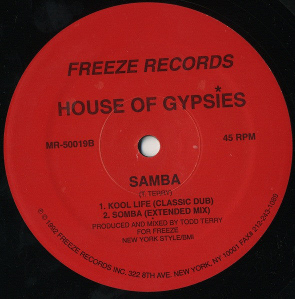 House Of Gypsies : Samba / Kool Life (12")