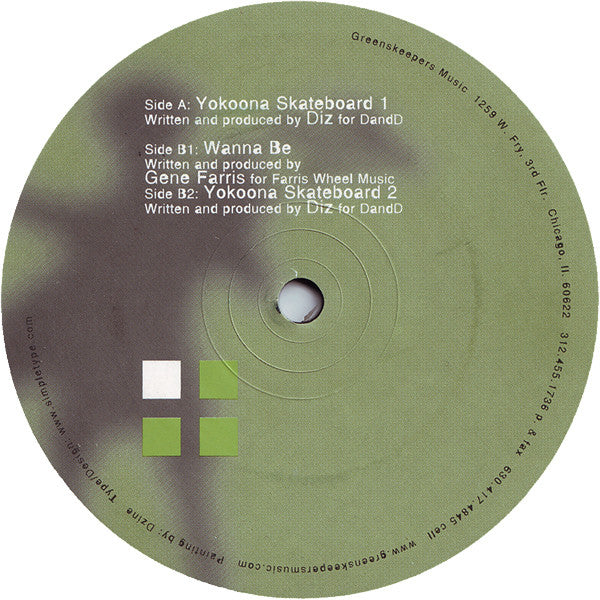 Diz / Gene Farris : Yokoona Skateboard / Wanna Be (12")