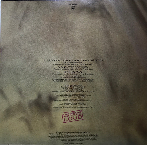 Paul Young : I'm Gonna Tear Your Playhouse Down (12", Maxi)