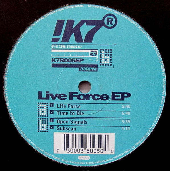 Michael Newman : Live Force EP (12", EP)