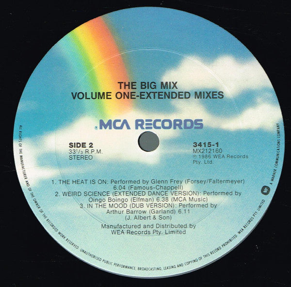 Various : The Big Mix Volume One-Extended Mixes (LP, Album, Comp)