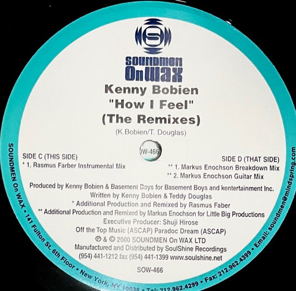 Kenny Bobien : How I Feel (The Remixes) (2x12")