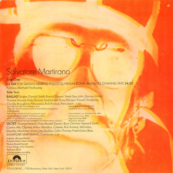 Salvatore Martirano : L's GA • Ballad • Octet (LP, Gat)