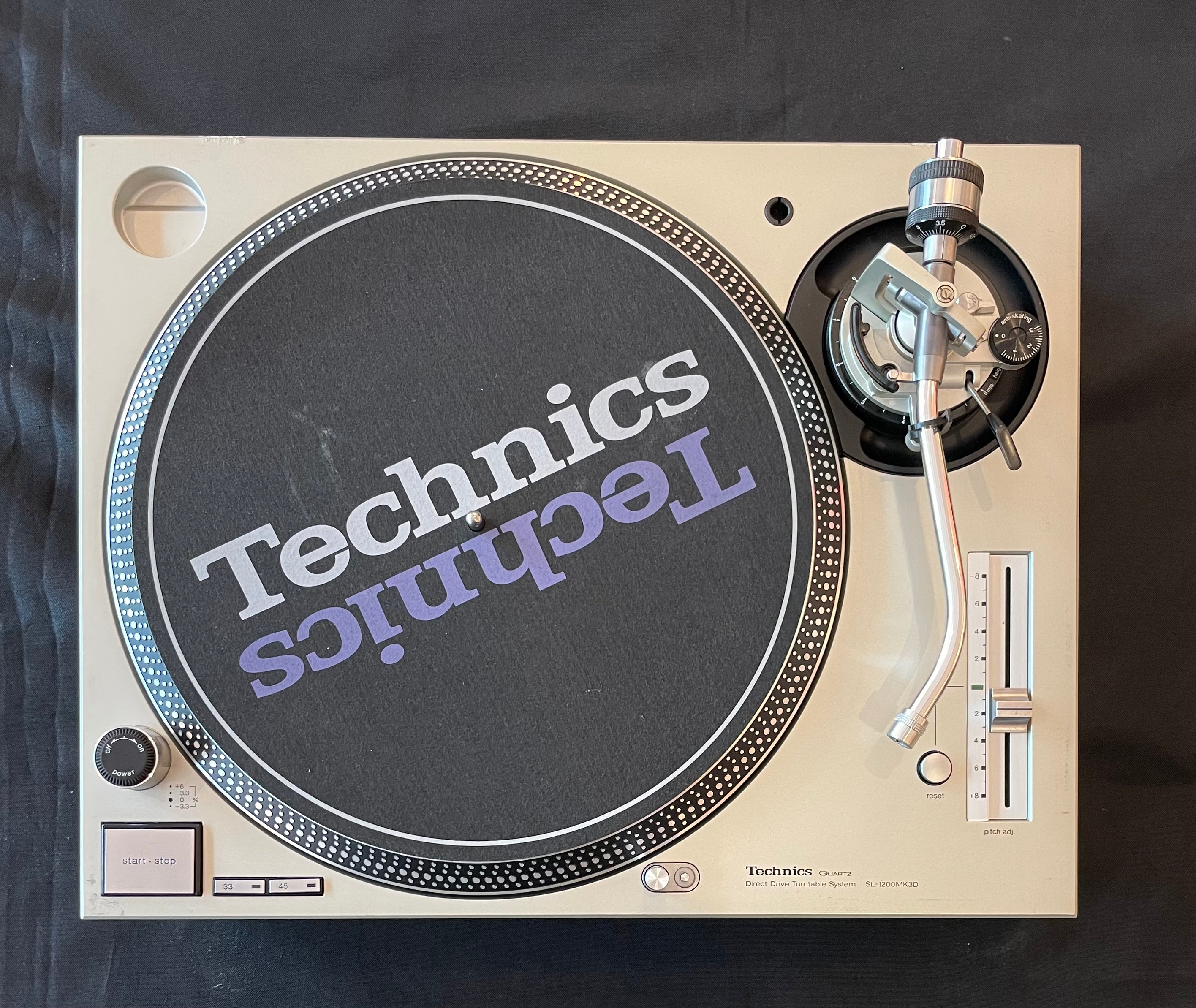 (Second Hand) Technics SL-1200MK3D Silver Direct Drive Turntable