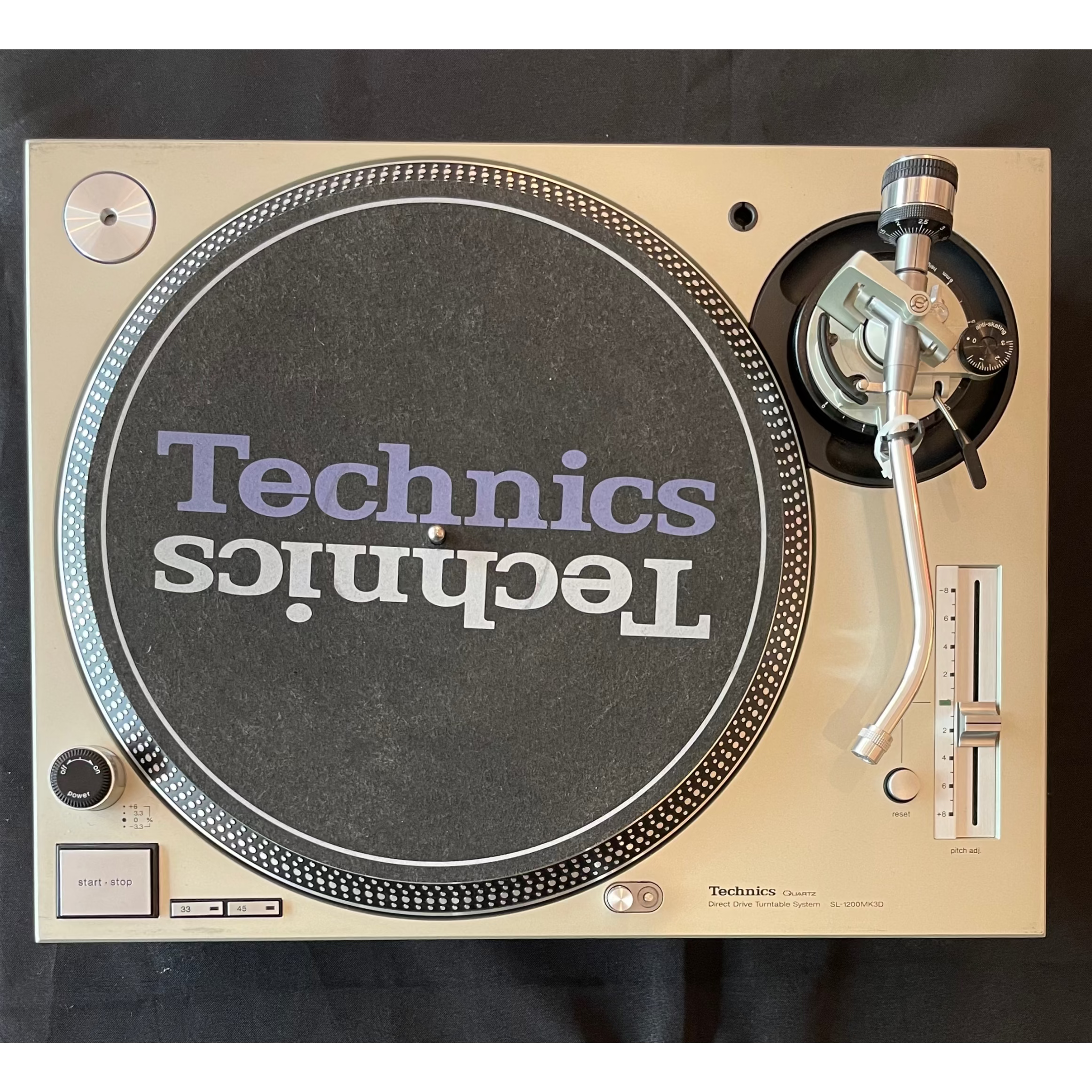 (Second Hand) Technics SL-1200MK3D Silver Direct Drive Turntable