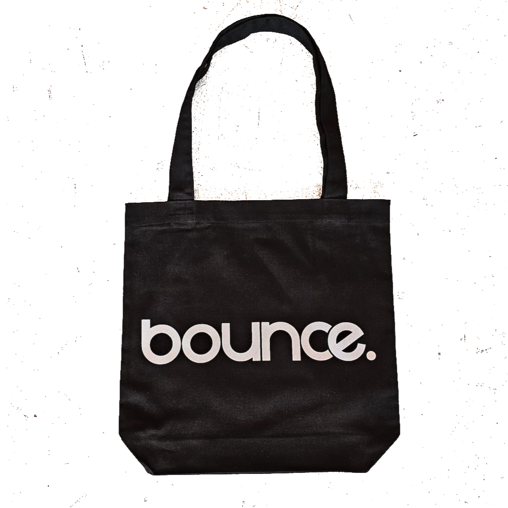 Bounce. Tote Bag (White on Black)
