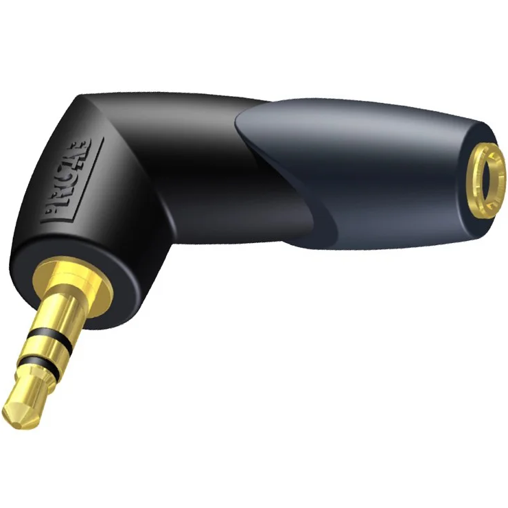 Procab CLP204 - Adapter - 3.5 mm Jack female stereo - 3.5 mm Jack male stereo - 90° angled